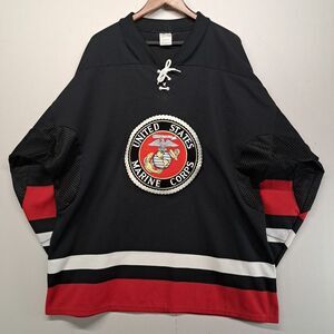 USMC Hockey Jersey 2XL United States Marines Corps Athletic Knit Canada